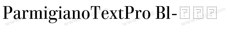 ParmigianoTextPro Bl字体转换
